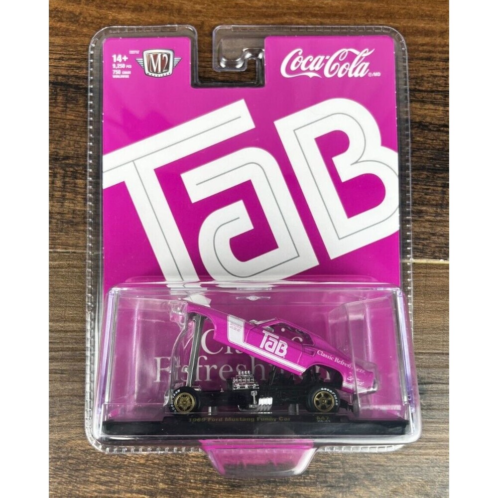 1969 Ford Mustang Funny Car Tab M2 Machines 1:64 Scale Coca-Cola